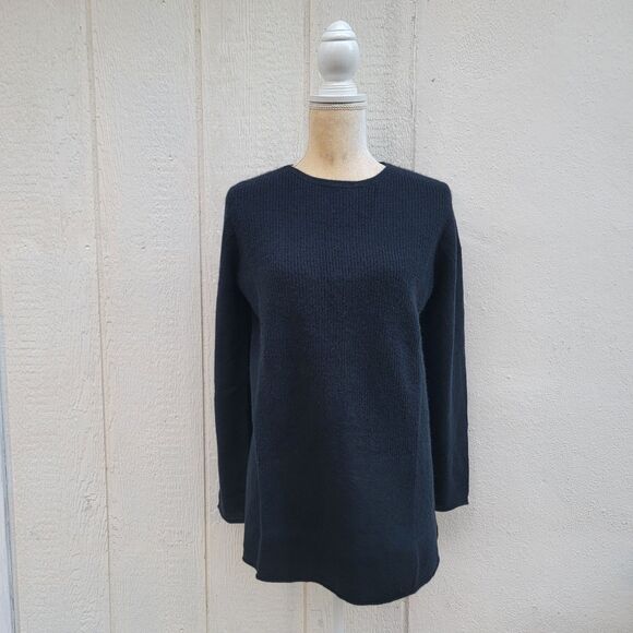 J. Jill cashmere black sweater tunic wmns sz med petite cozy - Picture 1 of 4